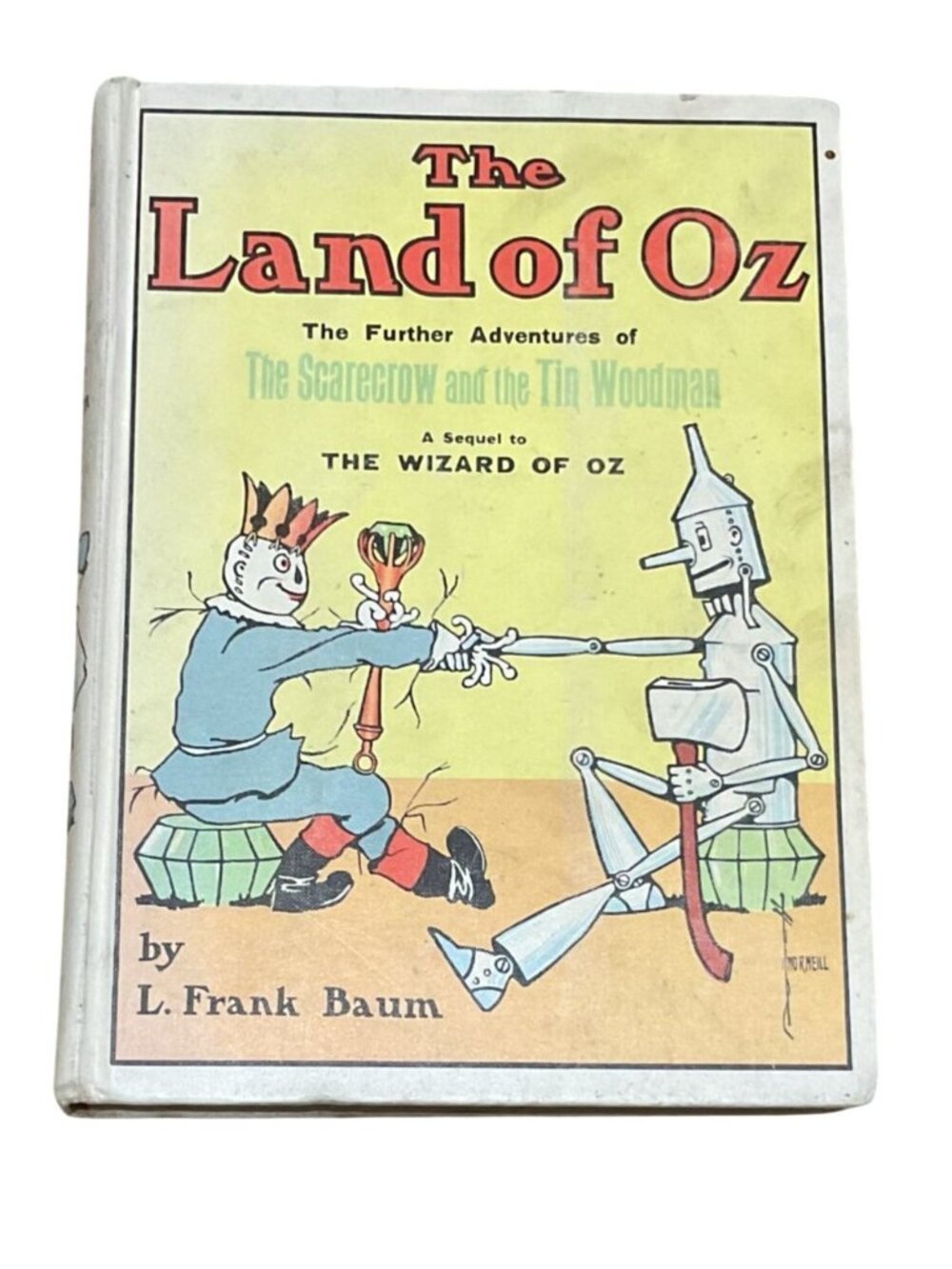 Atq The Land Of Oz Hardcover Book 1904 L. Frank Baum Illustrated Reilly & Lee